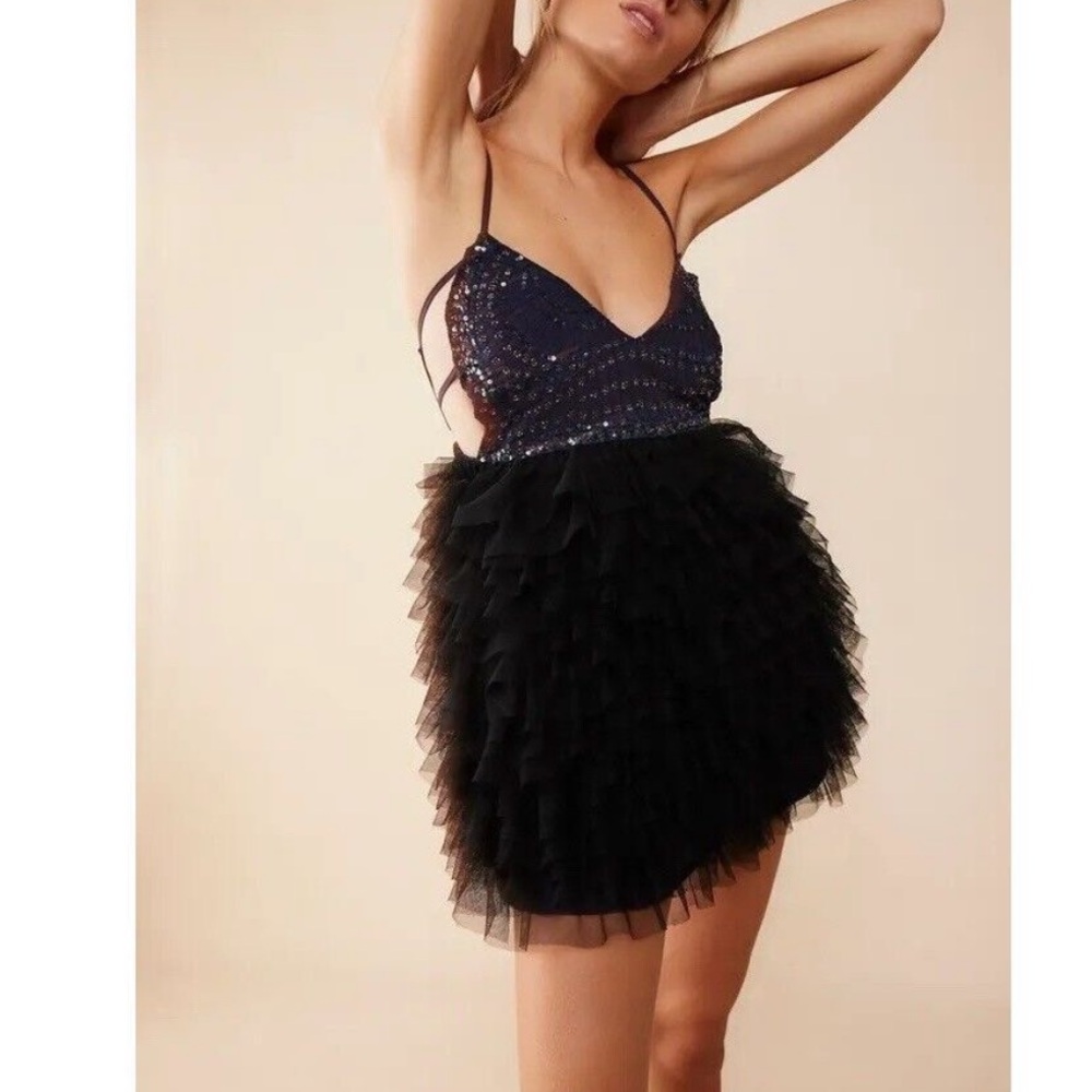 NWT Free People Flutter Mini Dress Size XL